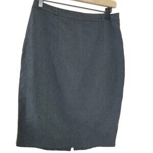 Asos | Gray Pencil Mid-Waist Skirt with Be…